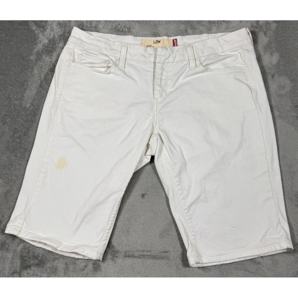 Levi's 545 Low Rise Denim Bermuda Shorts White Size 10 Style 389269601
